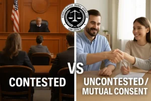 Contested vs uncontested divorce in Bangalore – understanding divorce types.
