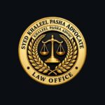 Logo of Syed Khaleel Pasha Advocates in Bangalore with scales of justice.